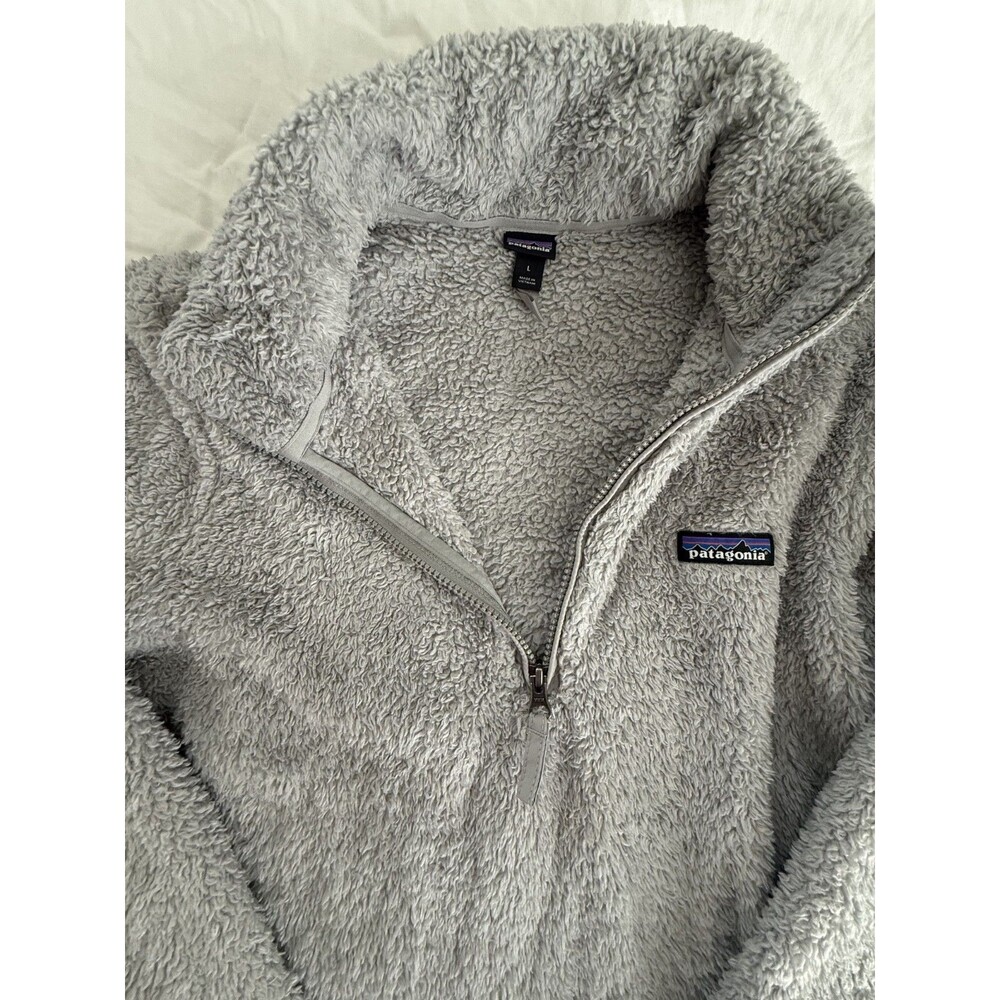 Patagonia Los Gatos 1/4 Zip Pullover Women's Large Gray Fleece Hoodie Activewear - Picture 8 of 15